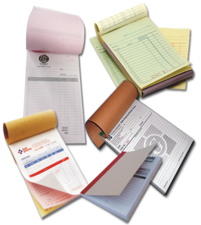 Printed invoice booklets
